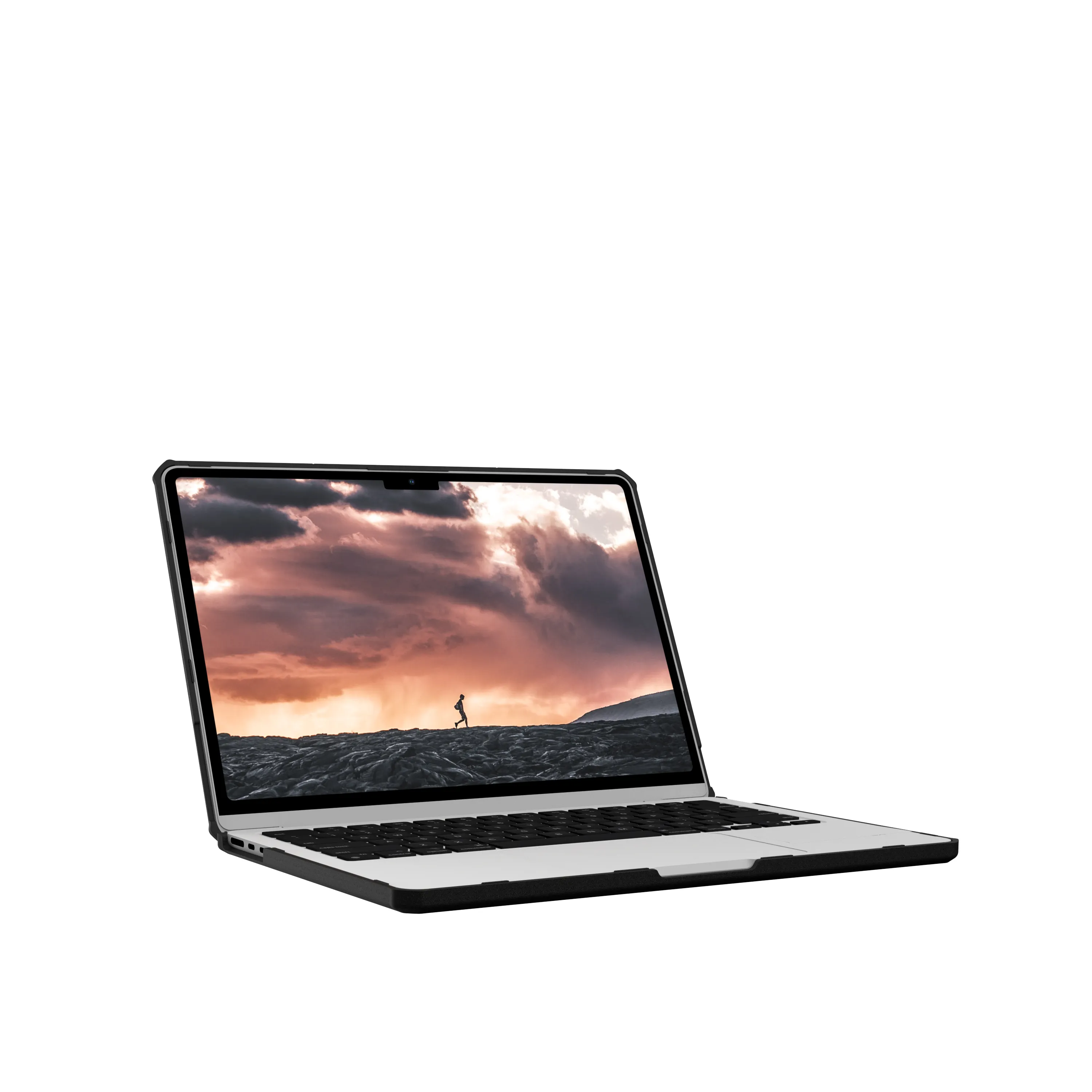 UAG Plyo -suojus MacBook Air 13&quot; M2/M3:lle - j&auml;&auml;nharmaa/musta