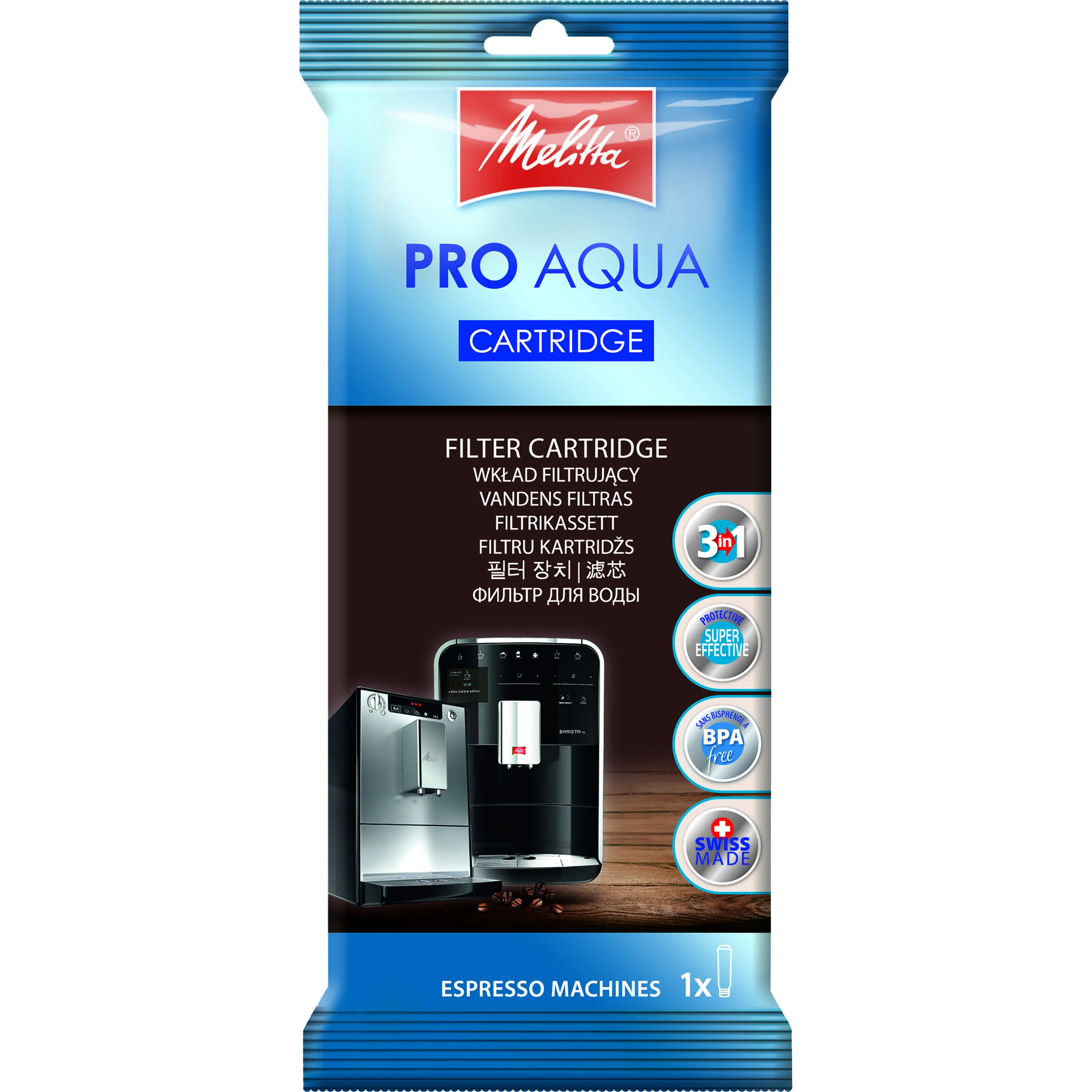 Melitta Pro Aqua Claris 96090 Water Filter Cartridge, White, 1 piece