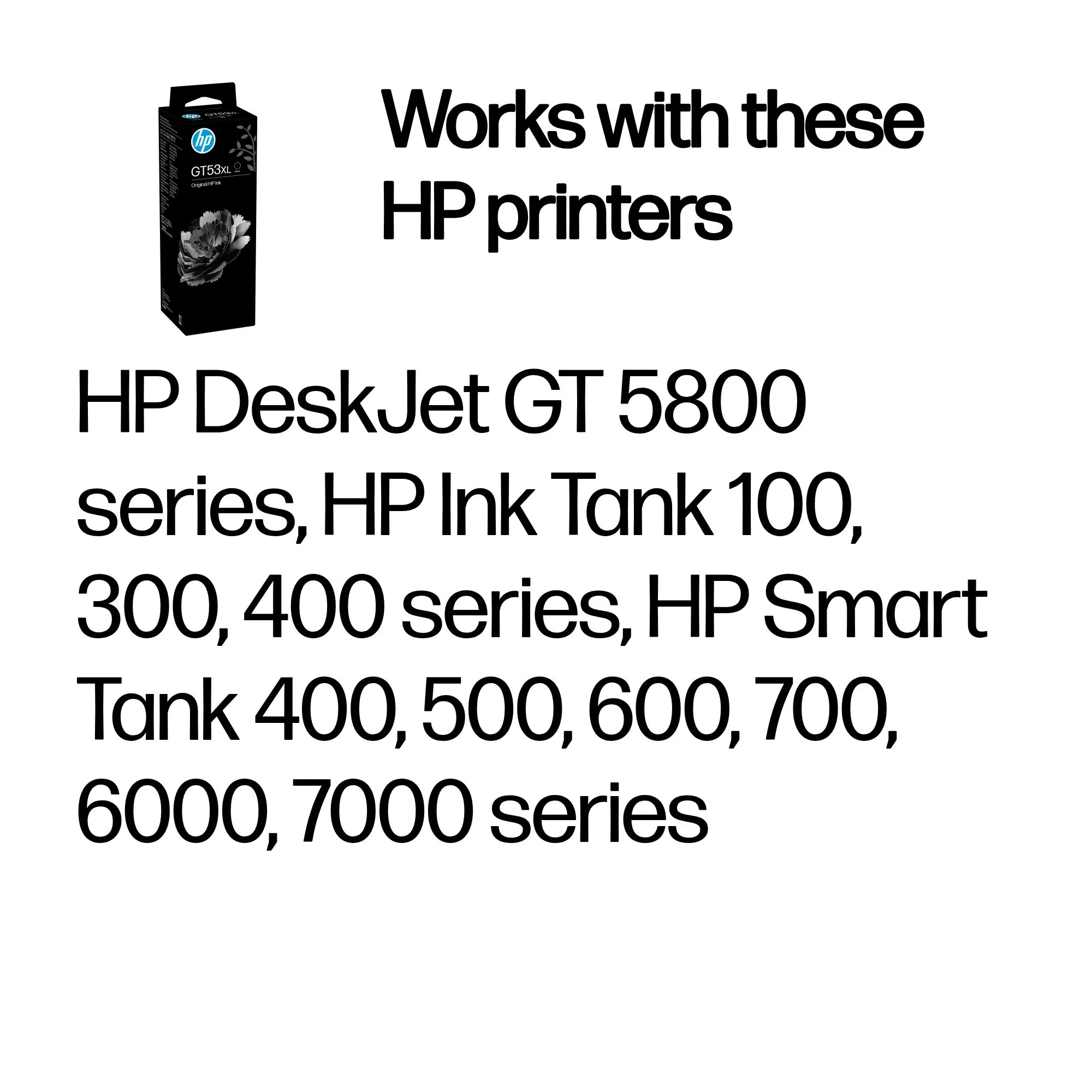 HP GT53XL ink bottle, 135 ml, Black