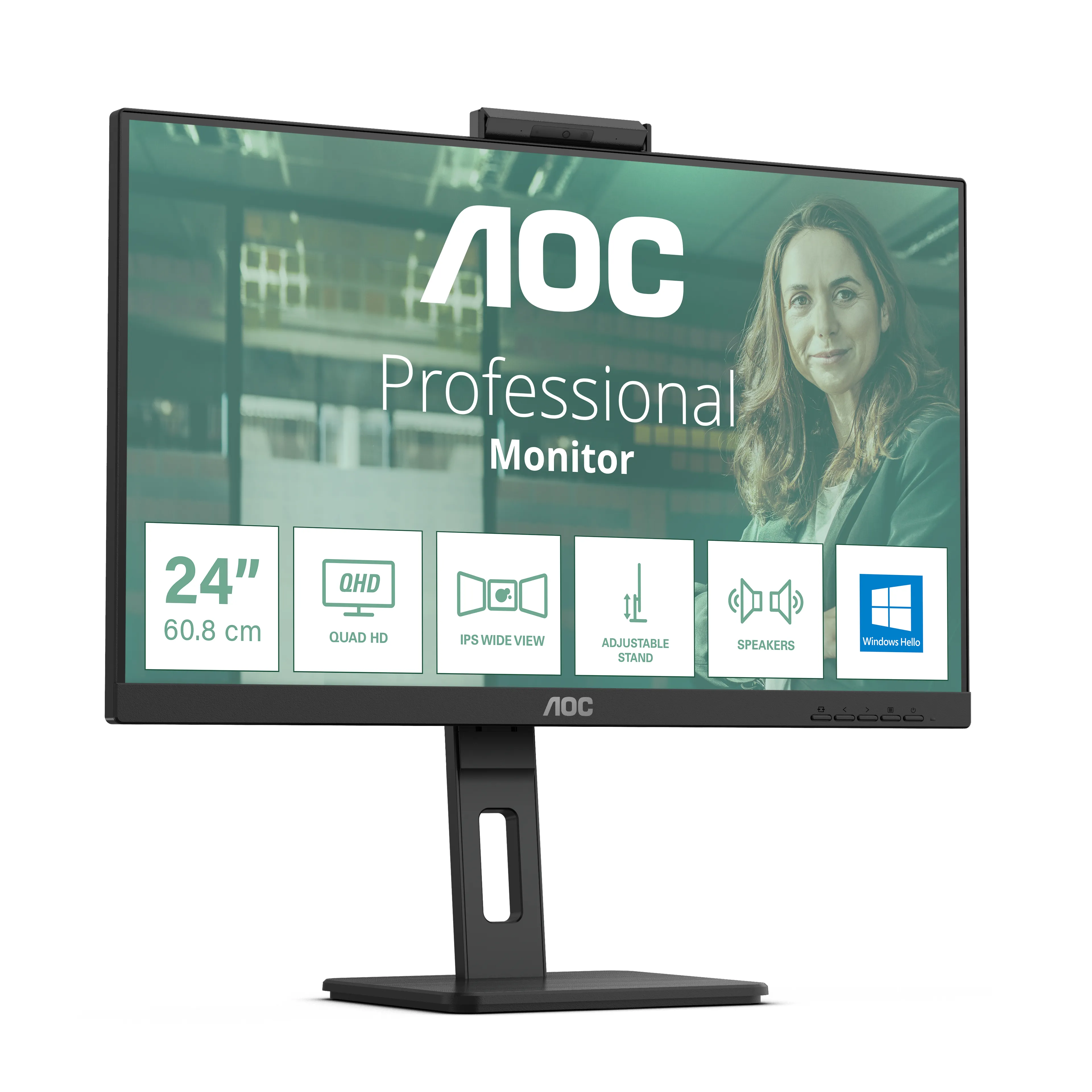 AOC 24P3CW 24" Full HD, IPS -n&auml;ytt&ouml;, USB-C hub