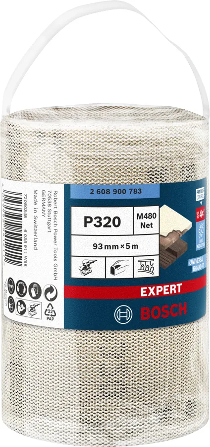 Bosch Expert M480 net sanding roll 93mm, K320, sanding sheet (5 meters)