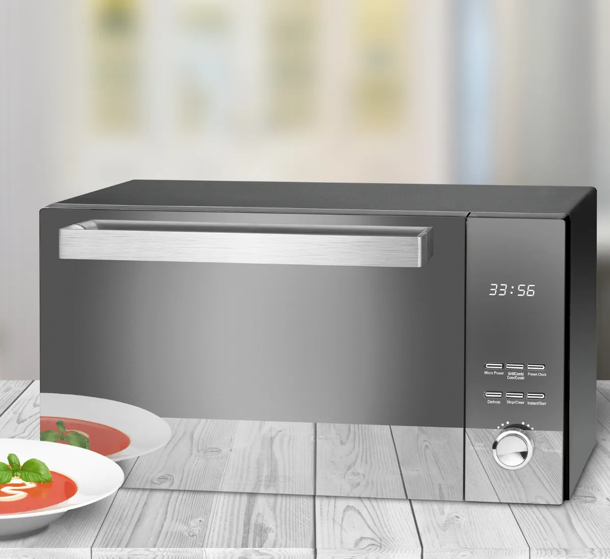 PROFICOOK 501204 Microwave with Grill, 800 W, 23 L, Countertop