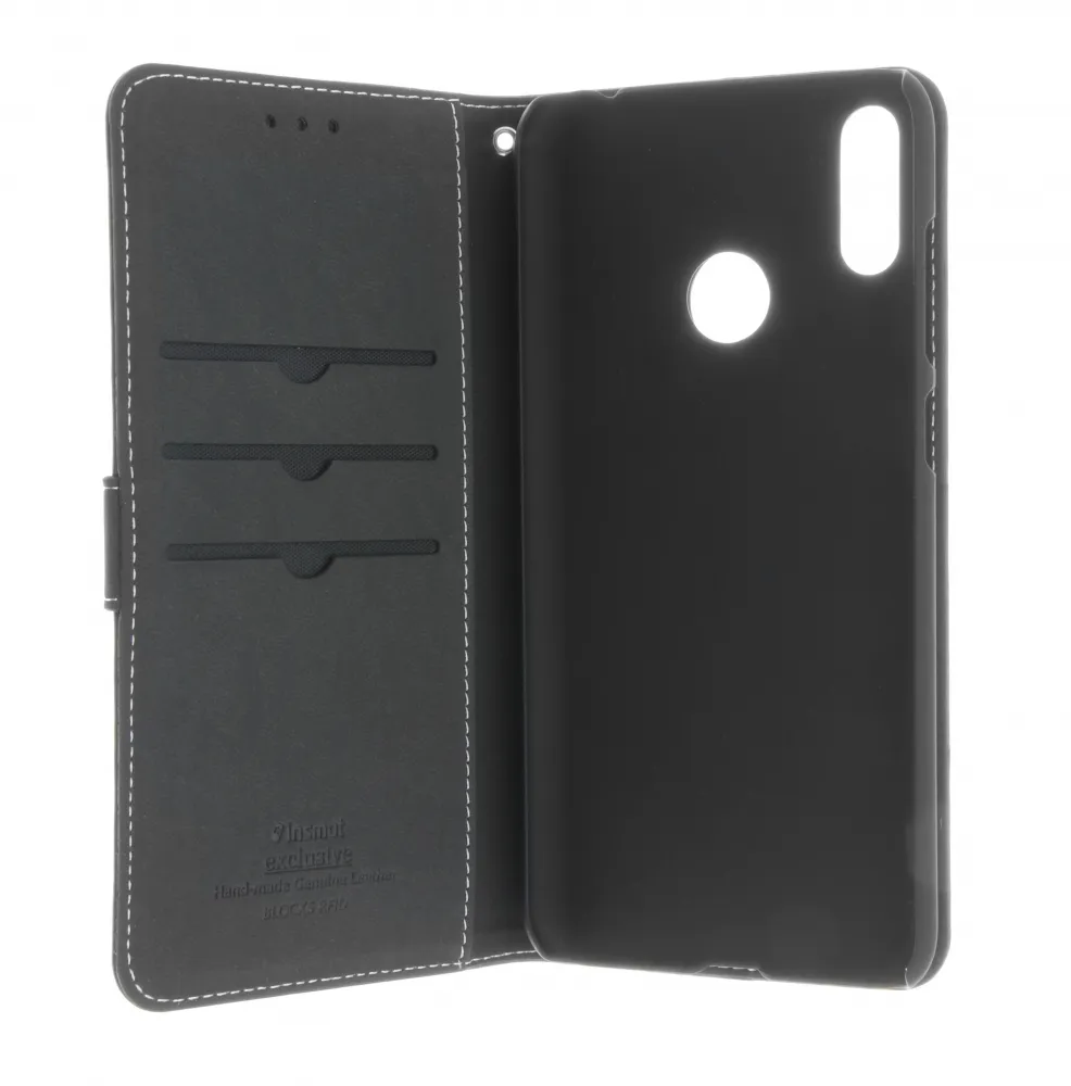 Insmat Exclusive Flip Case Huawei Y7 2019 - Wallet Case, black