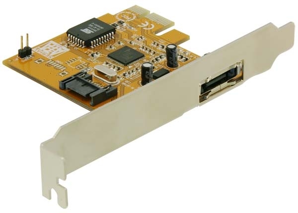 DeLOCK ohjainkortti PCI-E x1 sis&auml;inen SATA- ja ulk eSATA-kanava