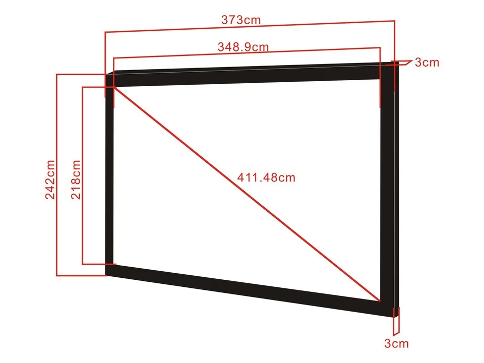 Multibrackets M Framed Projection Screen Deluxe - Heijastusn&auml;ytt&ouml; - 162 tuuma (411 cm) - 16:10 - Matte White