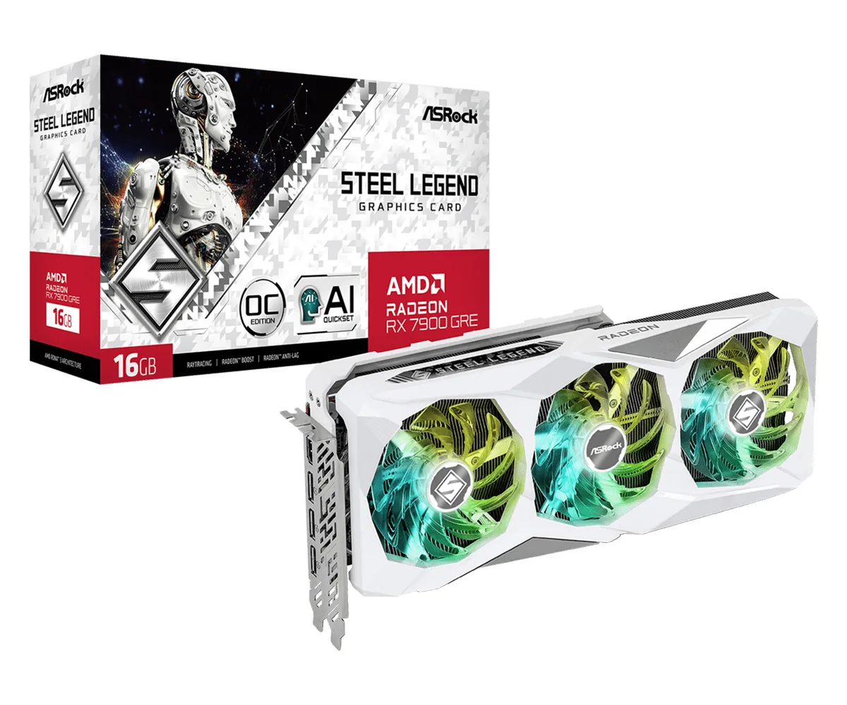 ASRock Radeon RX 7900 GRE Steel Legend 16 Gt OC -näytönohjain