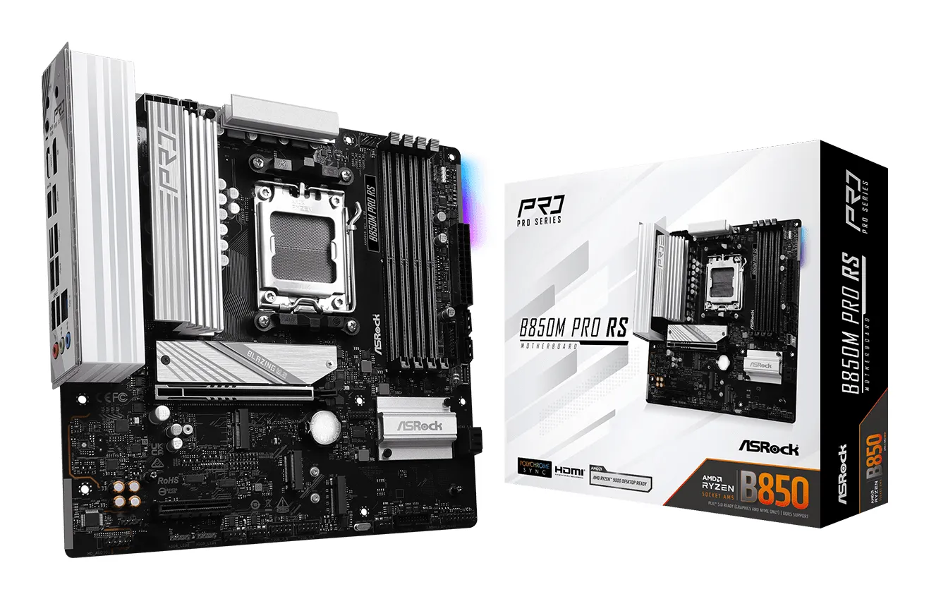 ASROCK B850M Pro RS AM5 DDR5 mATX -emolevy