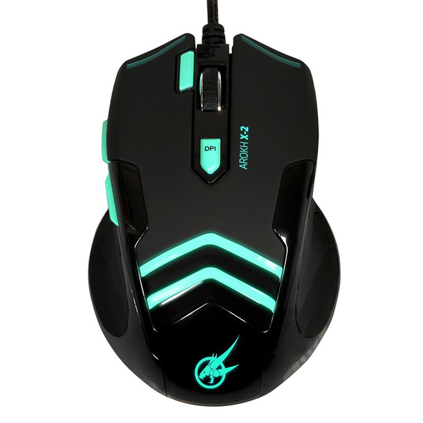 Port Designs AROKH X-2 GN - gaming mus, Svart