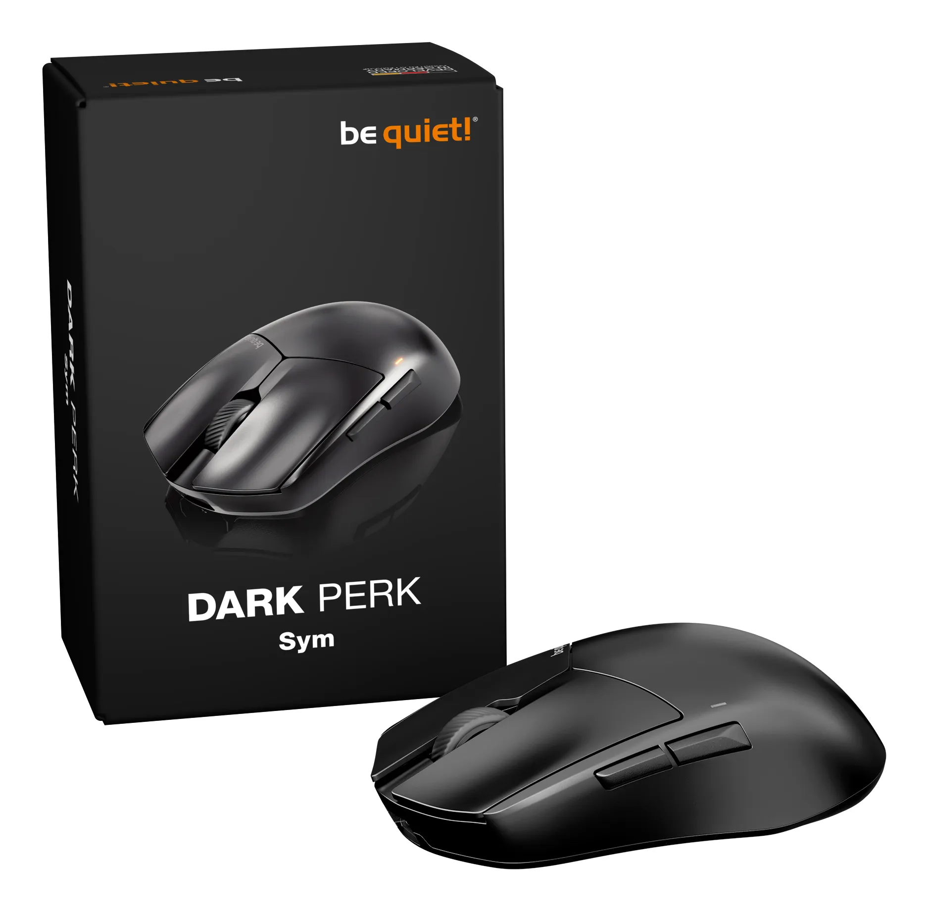 be quiet! Dark Perk Sym -langaton pelihiiri, musta