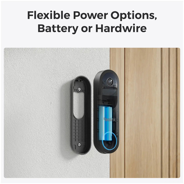 Reolink Video Doorbell Wi-Fi - Video doorbell, Black