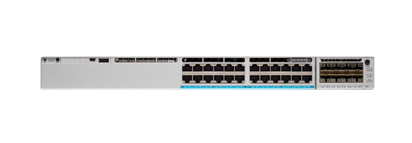 Cisco Catalyst 9300 - Network Essentials - kytkin - L3 - Hallinnoitu - 24 x 10/100/1000 (PoE+) - r&auml;kkiin asennettava - PoE+ (445 W)