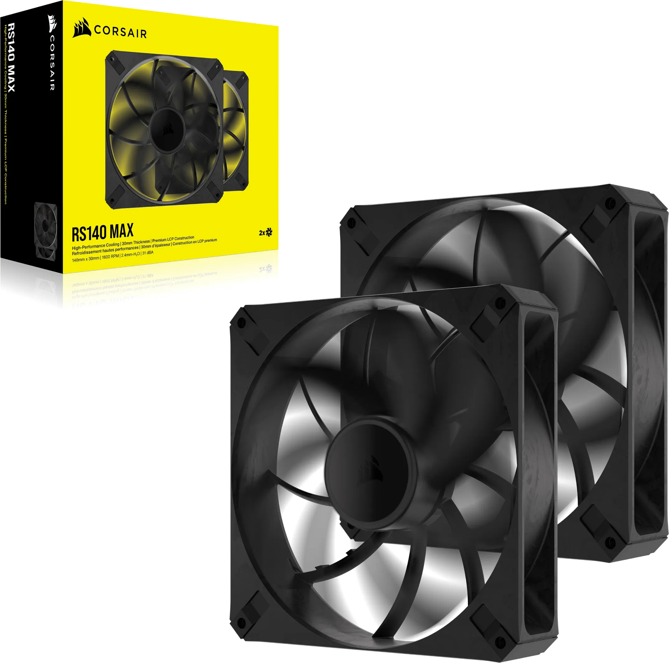 Corsair RS140 Max Fan Dual Pack 140mm, RS Series
