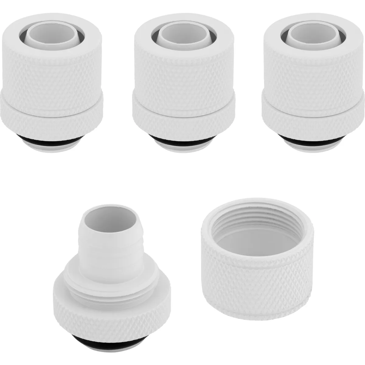 Corsair Fitting (soft tube),XF Softline 4-pack (10/13mm compression_ glossy white)