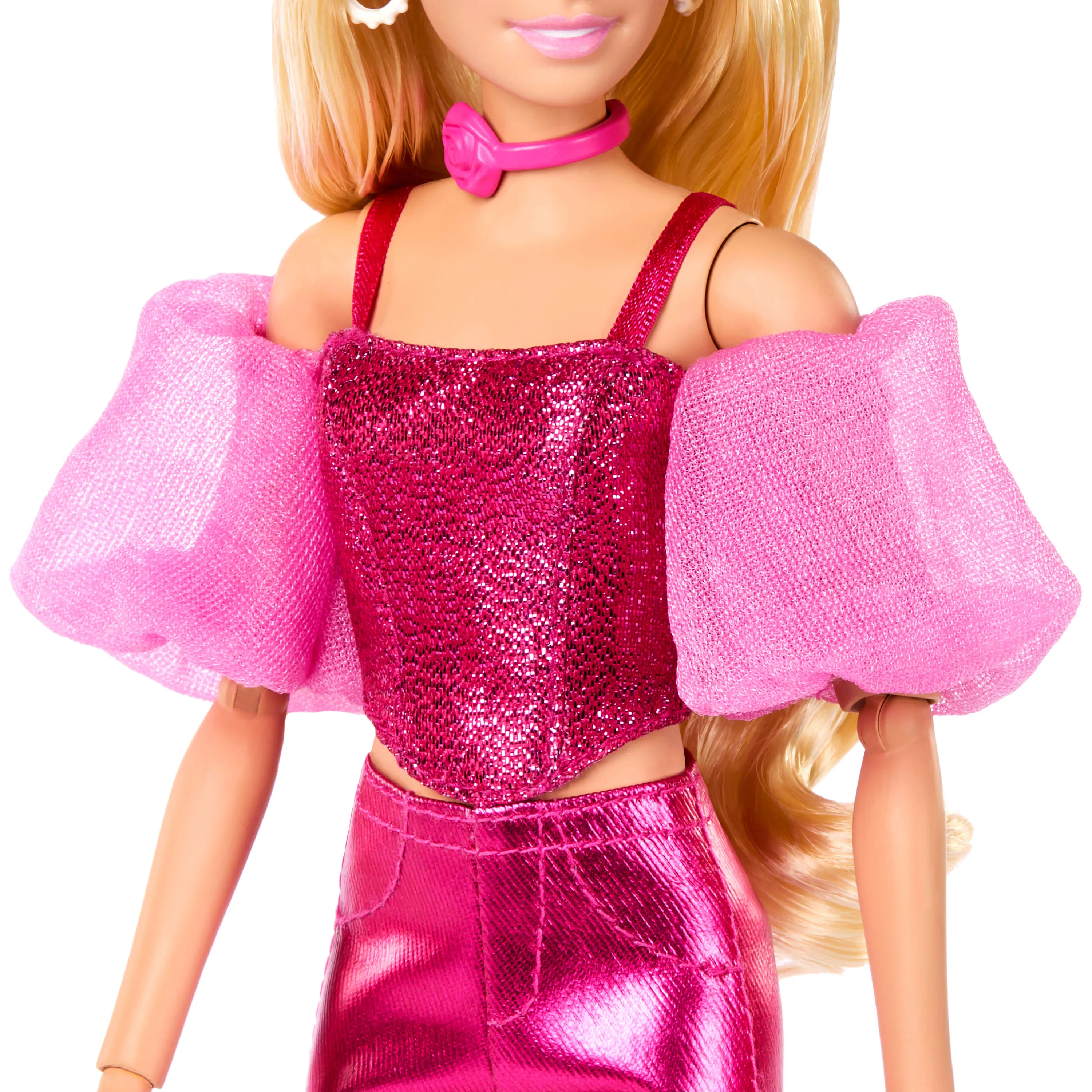 Barbie Barbie Deluxe Style in pink metallic outfit, doll
