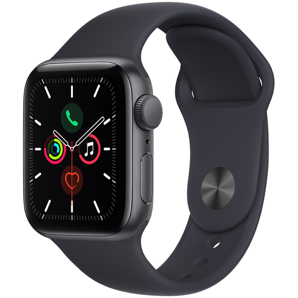 Apple Watch SE GPS, 40mm Space Grey Aluminium Case with Midnight Sport Band - Regular Apple Watch SE GPS, 40mm Space Grey Aluminium Case with Midnight Sport Band - Regular