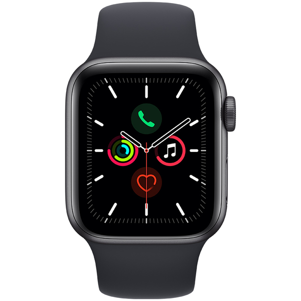 Apple Watch SE GPS, 40mm Space Grey Aluminium Case with Midnight Sport Band - Regular Apple Watch SE GPS, 40mm Space Grey Aluminium Case with Midnight Sport Band - Regular