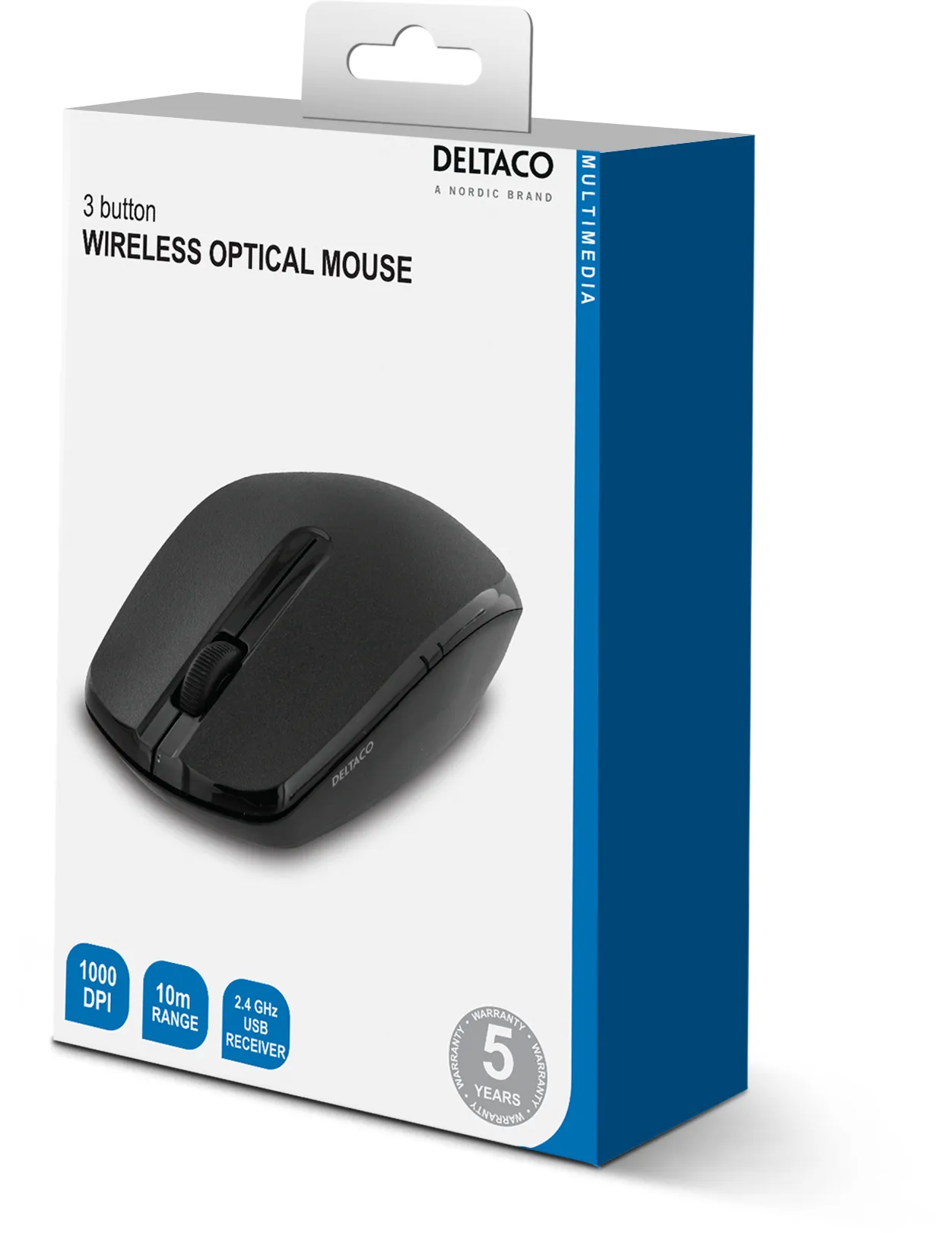 Deltaco MS-798 - wireless mouse, black