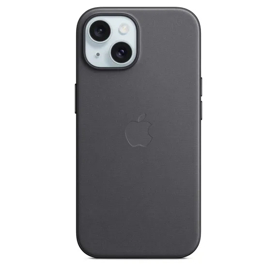 Apple iPhone 15, MagSafe - FineWoven case, Black