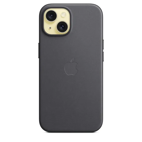 Apple iPhone 15, MagSafe - FineWoven case, Black