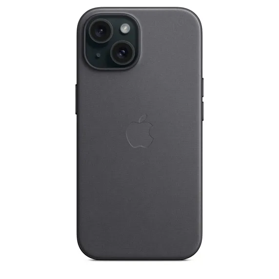 Apple iPhone 15, MagSafe - FineWoven case, Black