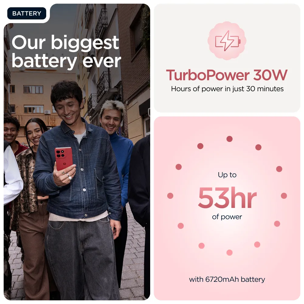 Motorola G86 Power 8/512 GB, Android - mobiltelefon, Crysanthemum