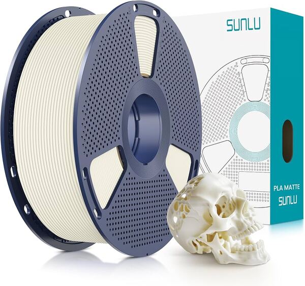 SUNLU PLA, Matte, 1.75 mm, 1 kg 3D Printer Filament, White