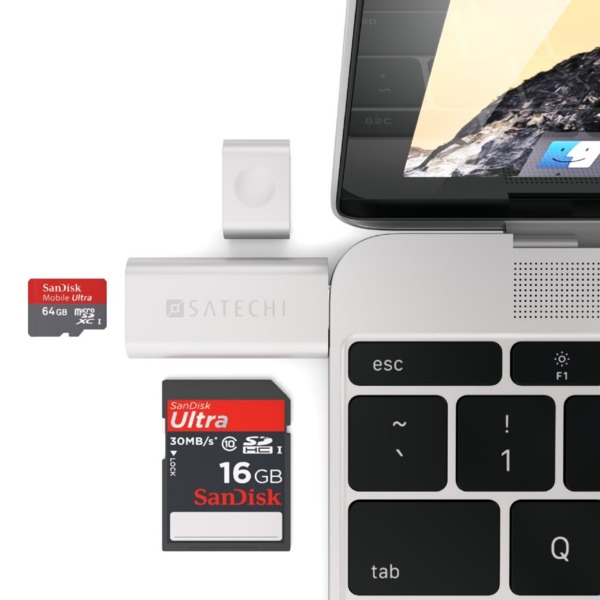 Satechi Type-C Micro / SD card reader of aluminum