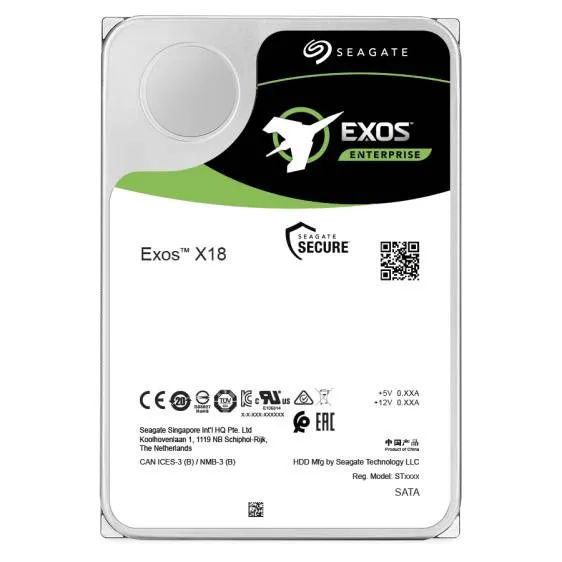 Seagate Exos X18 3.5", 18TB, 7200 RPM, 256 MB, 512e/4Kn SATA - hard drive (Enterprise)