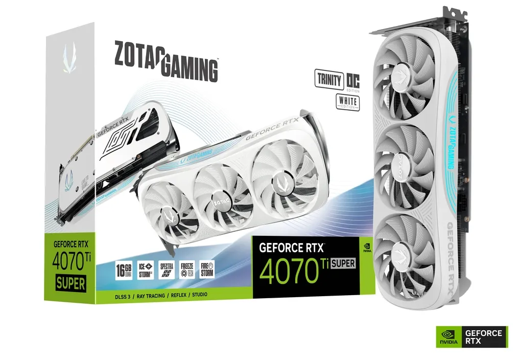 Zotac GeForce RTX 4070 Ti SUPER Trinity OC White 16GB - Graphics card