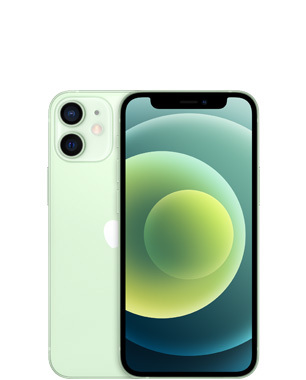 Kunnostettu iPhone 12 Mini 128 Gt, vihre&auml; (Tyydytt&auml;v&auml; kunto, uusi akku)