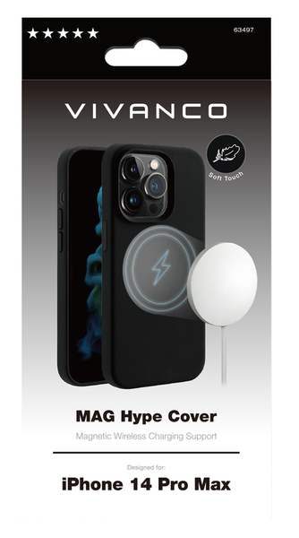 VIVANCO Mag Hype Cover for iPhone 14 Pro Max, black