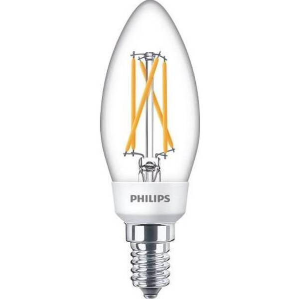 Philips SceneSwitch LED Candle Bulb E14 5W (40W) 470lm 2700K Clear 1-pack