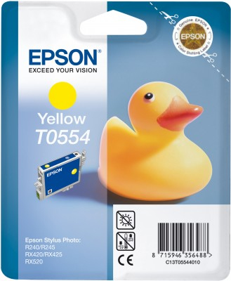 EPSON Tinte Yellow T0554 1 x 8 ml fuer Stylus Photo R240/RX420/RX520