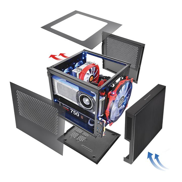 Thermaltake Suppressor F1 with window Cube Case Mini-ITX