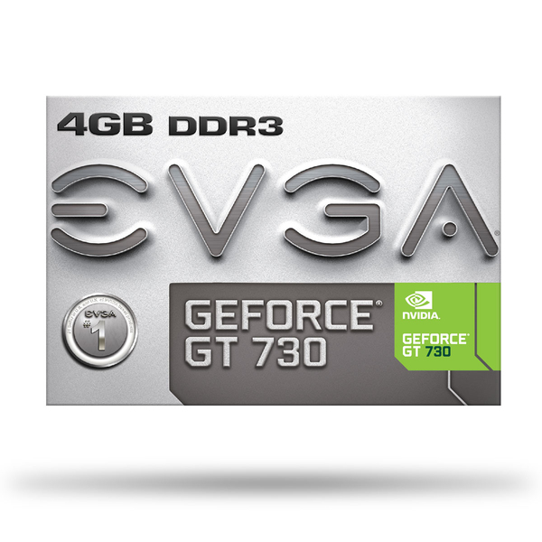 EVGA GeForce GT 730 4GB FAN GDDR3 PCI-E X16 DVI HDMI VGA -n&auml;yt&ouml;nohjain