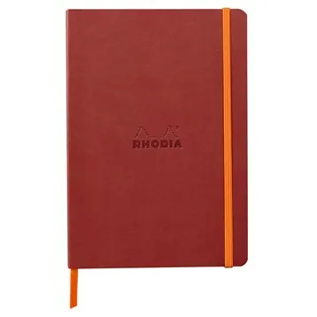 Rhodiarama soft A5 nacarat ruled ivory