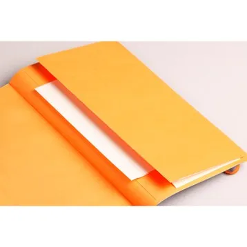 Rhodiarama soft A5 nacarat ruled ivory