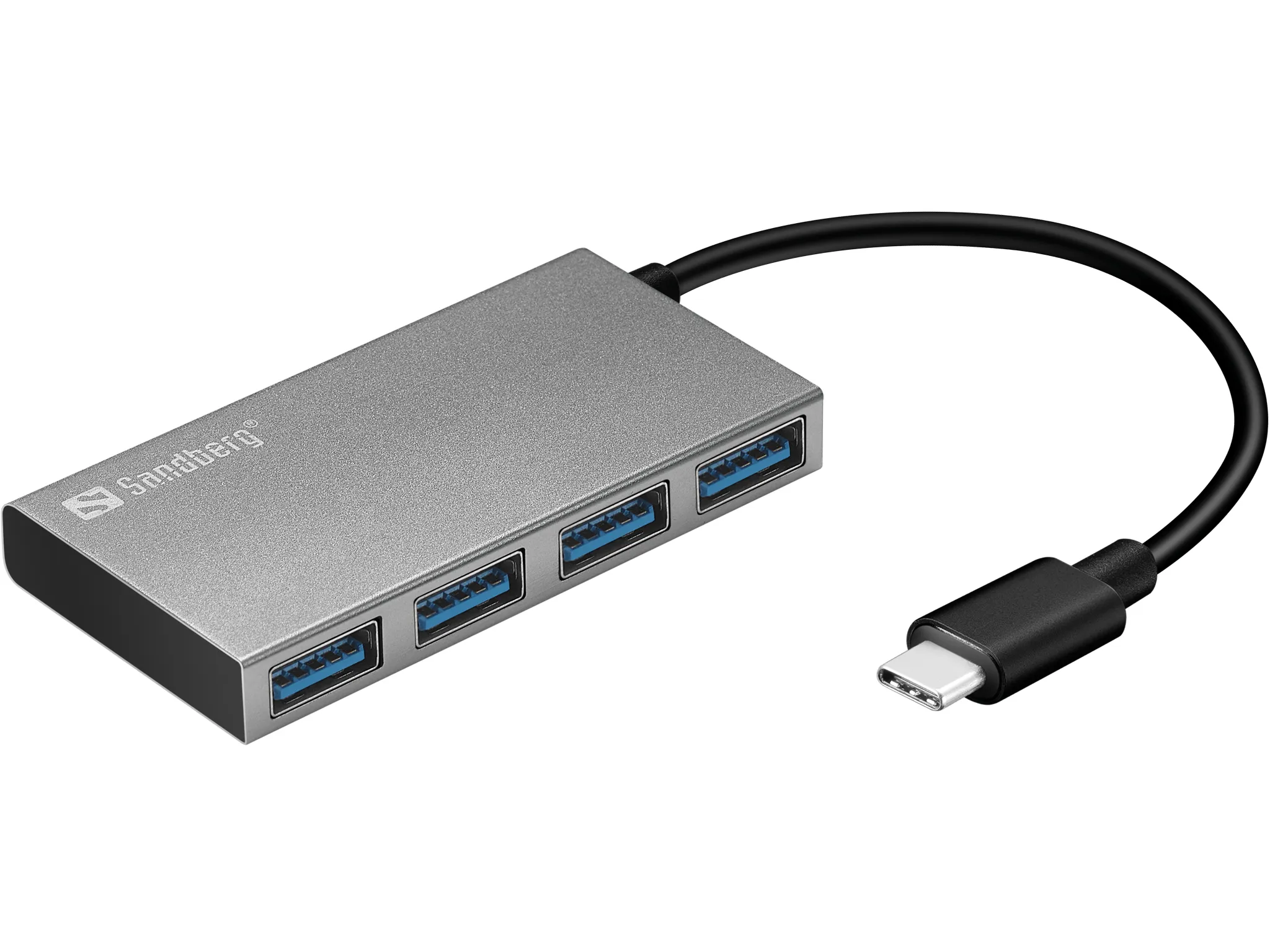 Sandberg USB-C to 4 xUSB 3.0 Pocket Hub, White