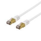 Deltaco Cat6a S/FTP - nätverkskabel, 5 m, Vit