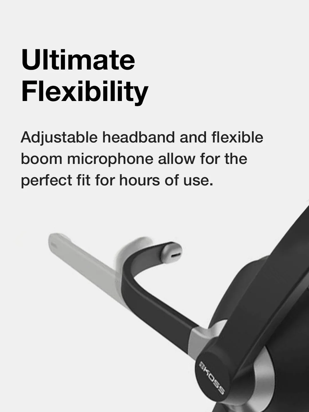 Koss CS300 USB -kuulokkeet mikrofonilla, musta