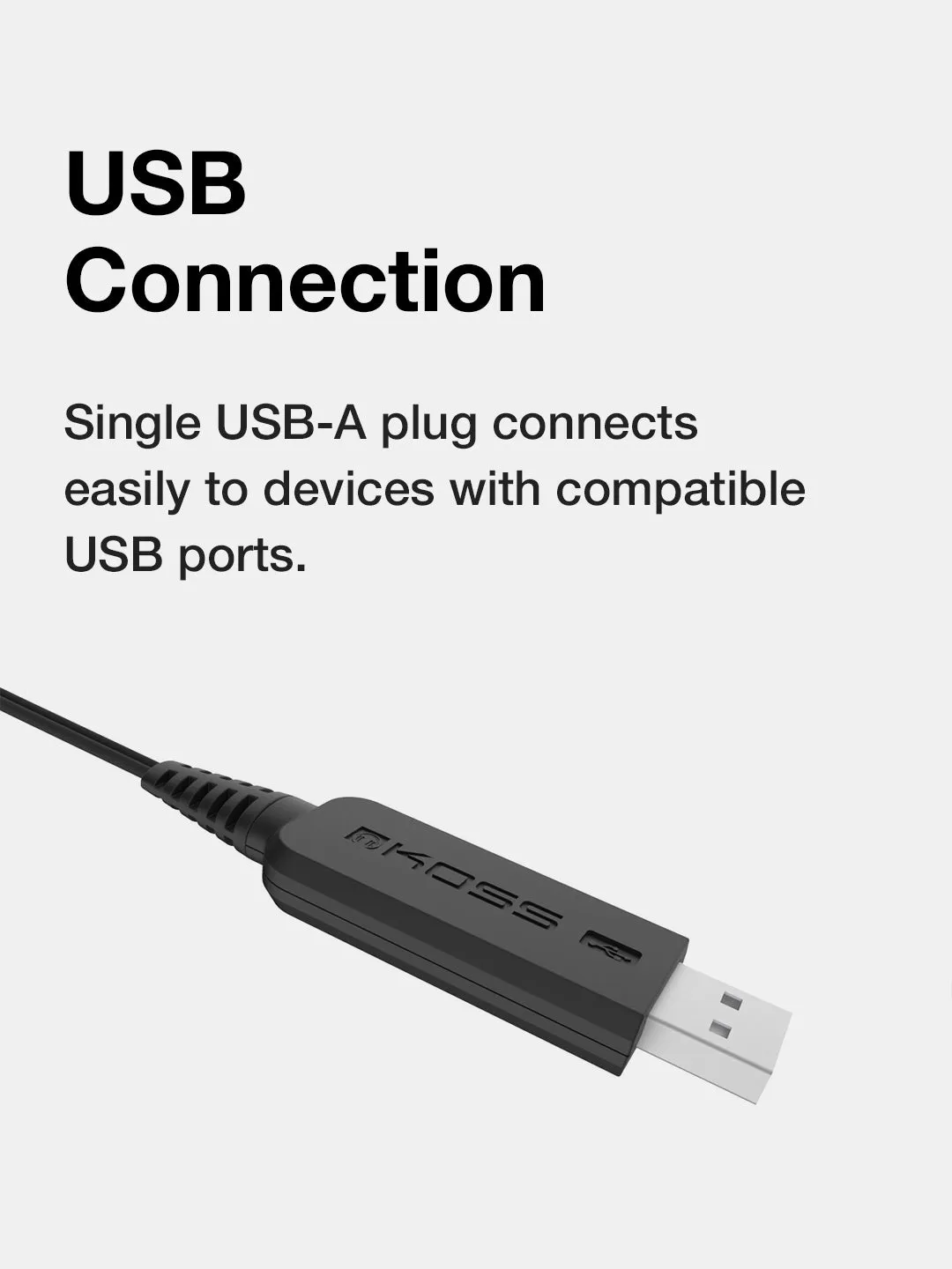 Koss CS300 USB -kuulokkeet mikrofonilla, musta