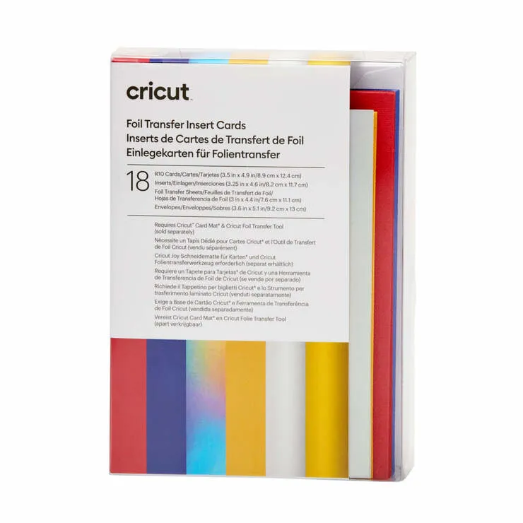 Cricut Insert Cards Foil Celebration R10 8,9 cm x 12,4 cm, 18-pack