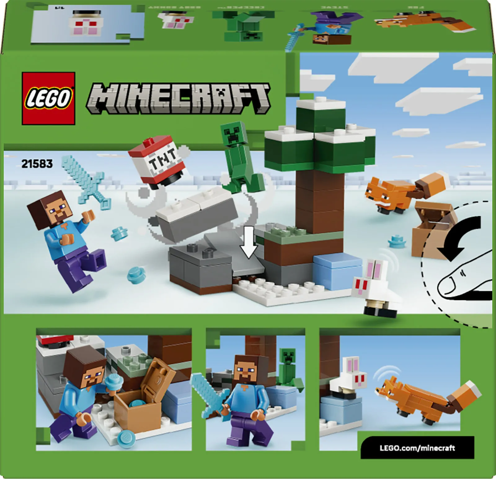LEGO Minecraft Steves taiga&auml;ventyr 21583
