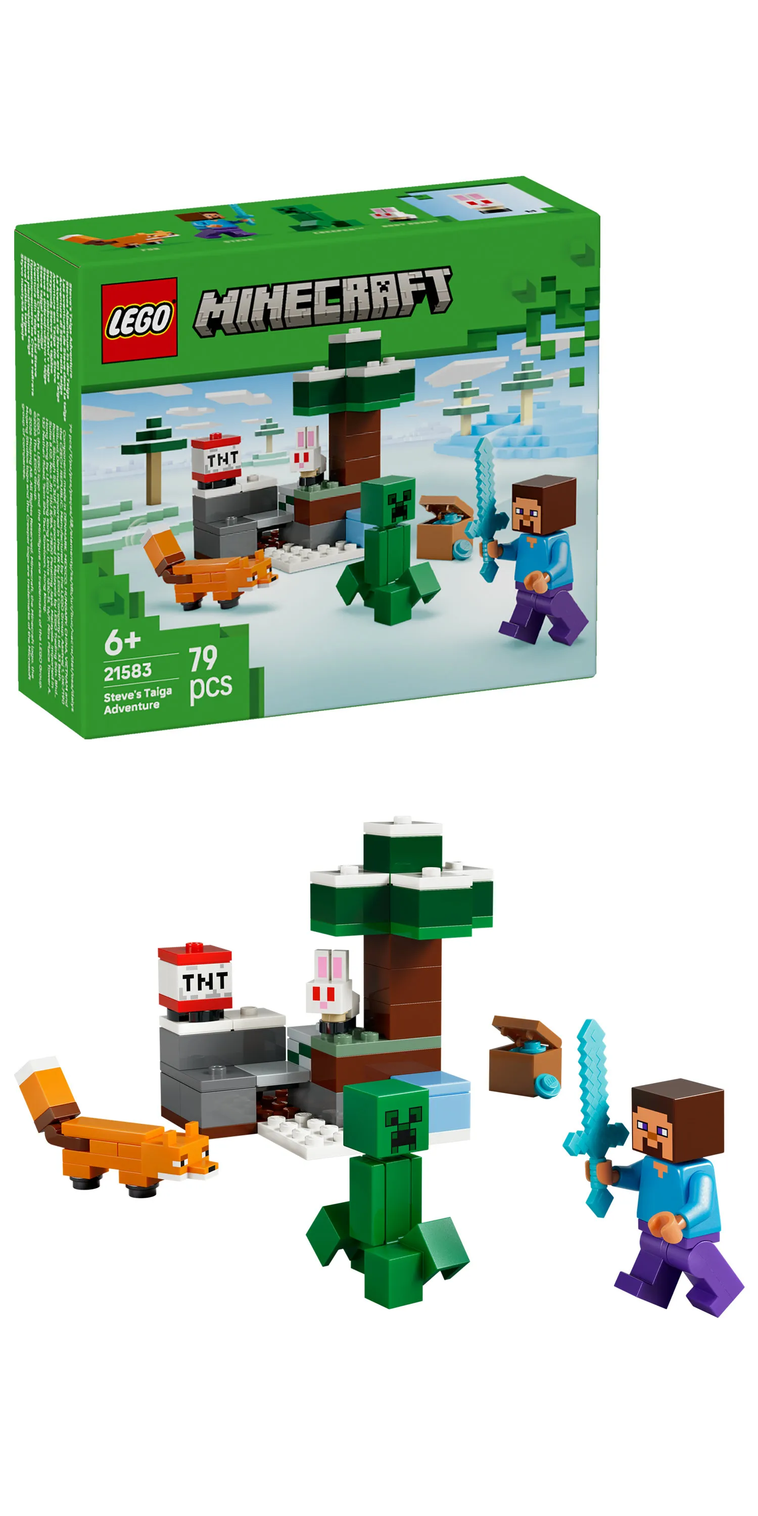 LEGO Minecraft Steves taiga&auml;ventyr 21583