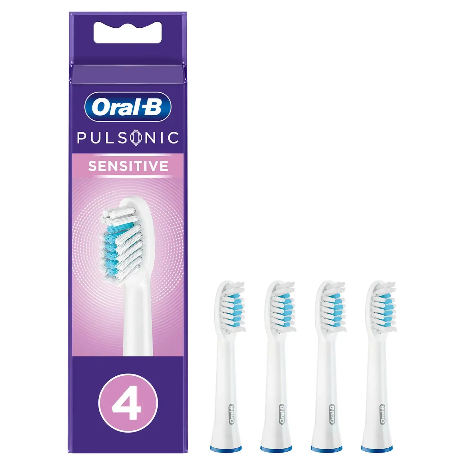 Oral-B Pulsonic Sensitive -borsthuvud, 4st, vit