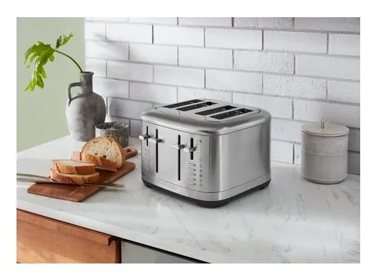 KitchenAid -leiv&auml;npaahdin, 4 viipaleita, ruostumaton ter&auml;s