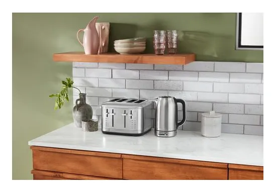 KitchenAid -leiv&auml;npaahdin, 4 viipaleita, ruostumaton ter&auml;s