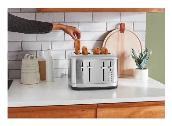 KitchenAid -leiv&auml;npaahdin, 4 viipaleita, ruostumaton ter&auml;s
