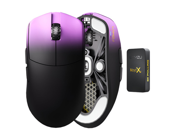 Lamzu Maya X 8K Wireless Gaming Mouse, Purple Shadow