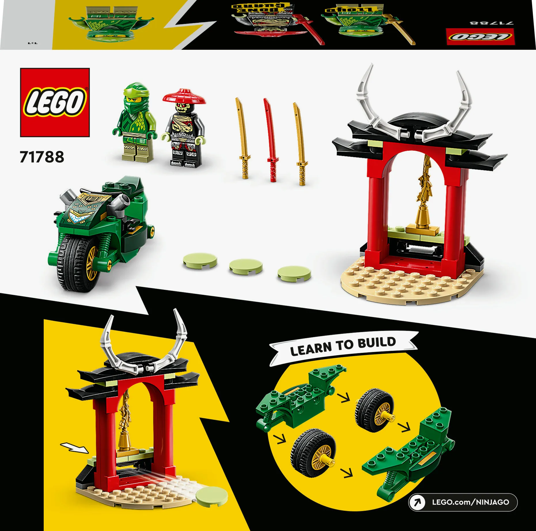 Lego Ninjago Lloyds Ninja Motorbike Construction Toy 71788